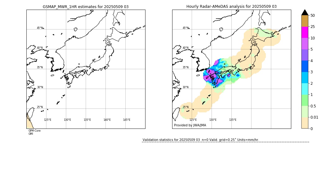 GSMaP MWR validation image. 2025/05/09 03