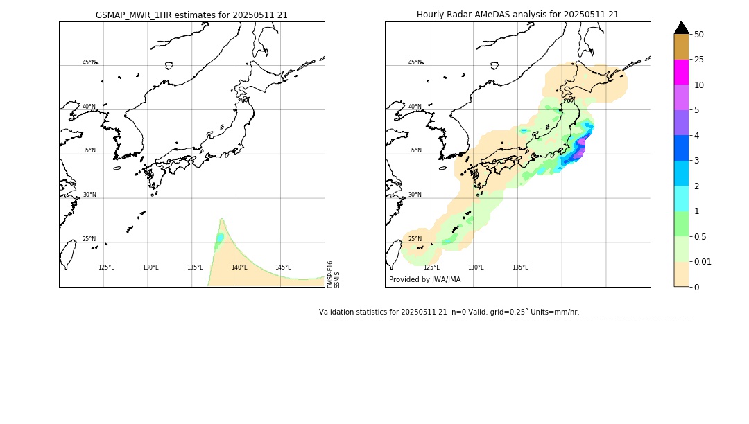 GSMaP MWR validation image. 2025/05/11 21