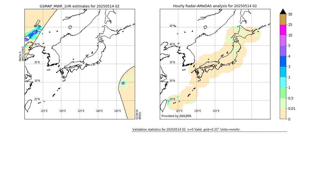 GSMaP MWR validation image. 2025/05/14 02