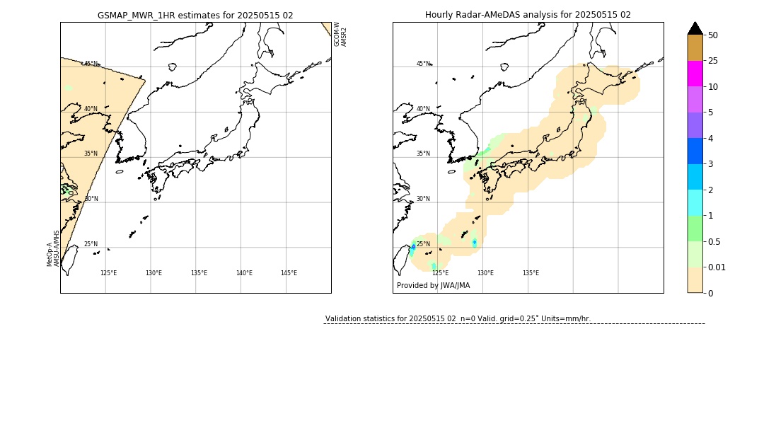 GSMaP MWR validation image. 2025/05/15 02