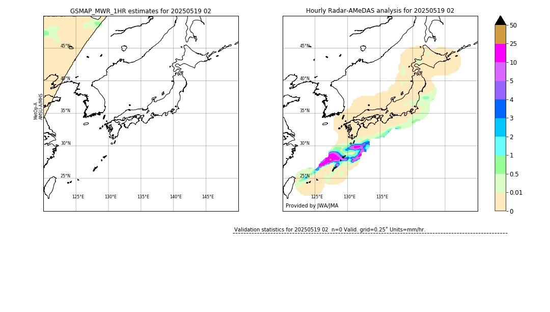 GSMaP MWR validation image. 2025/05/19 02