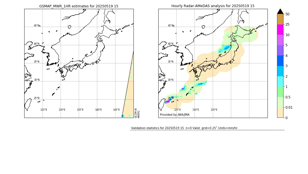 GSMaP MWR validation image. 2025/05/19 15