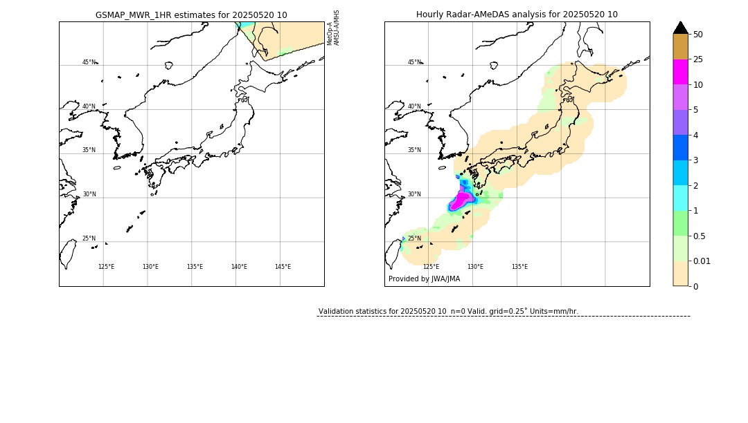 GSMaP MWR validation image. 2025/05/20 10