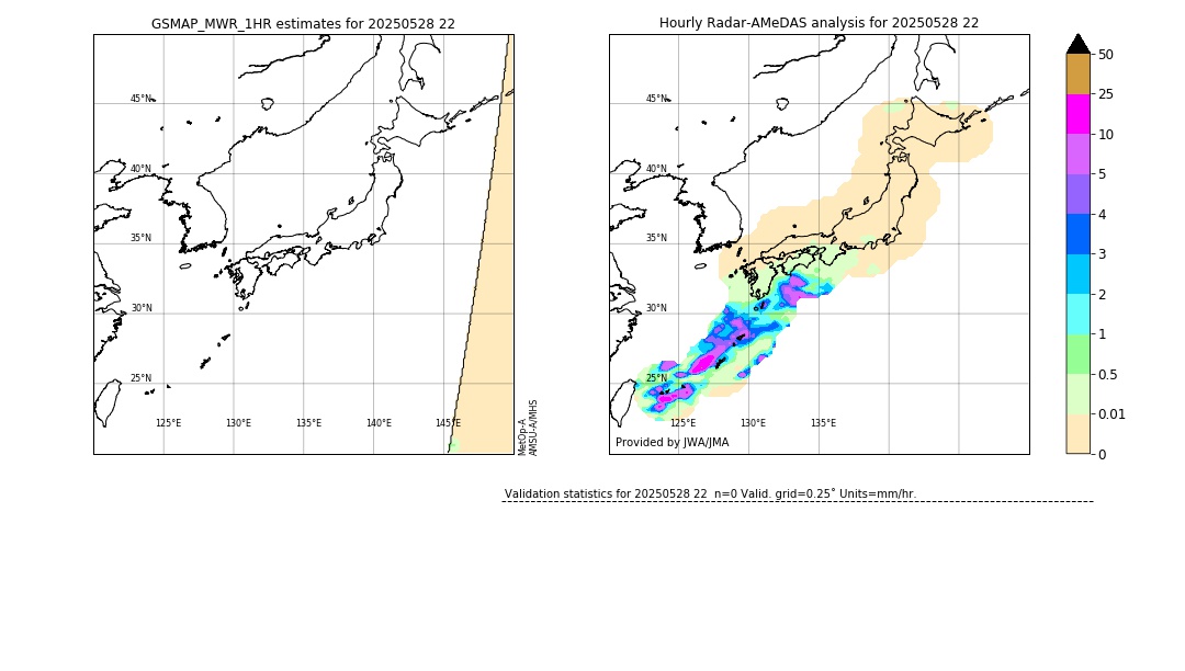 GSMaP MWR validation image. 2025/05/28 22