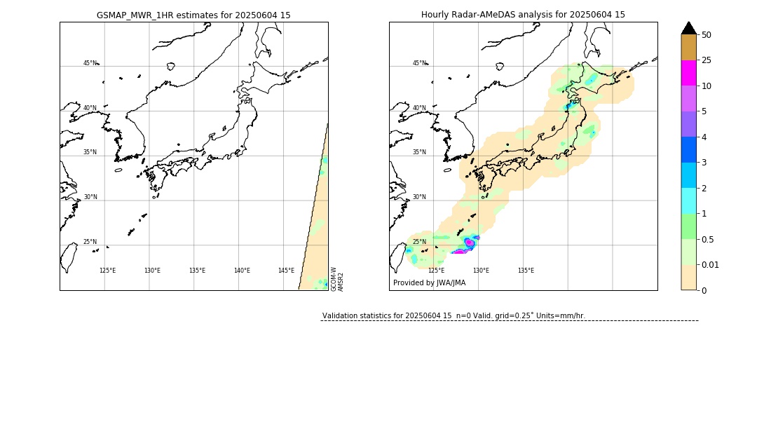 GSMaP MWR validation image. 2025/06/04 15