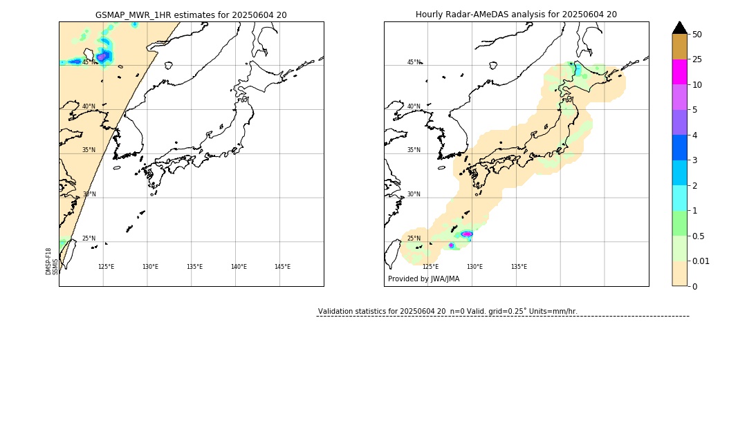 GSMaP MWR validation image. 2025/06/04 20