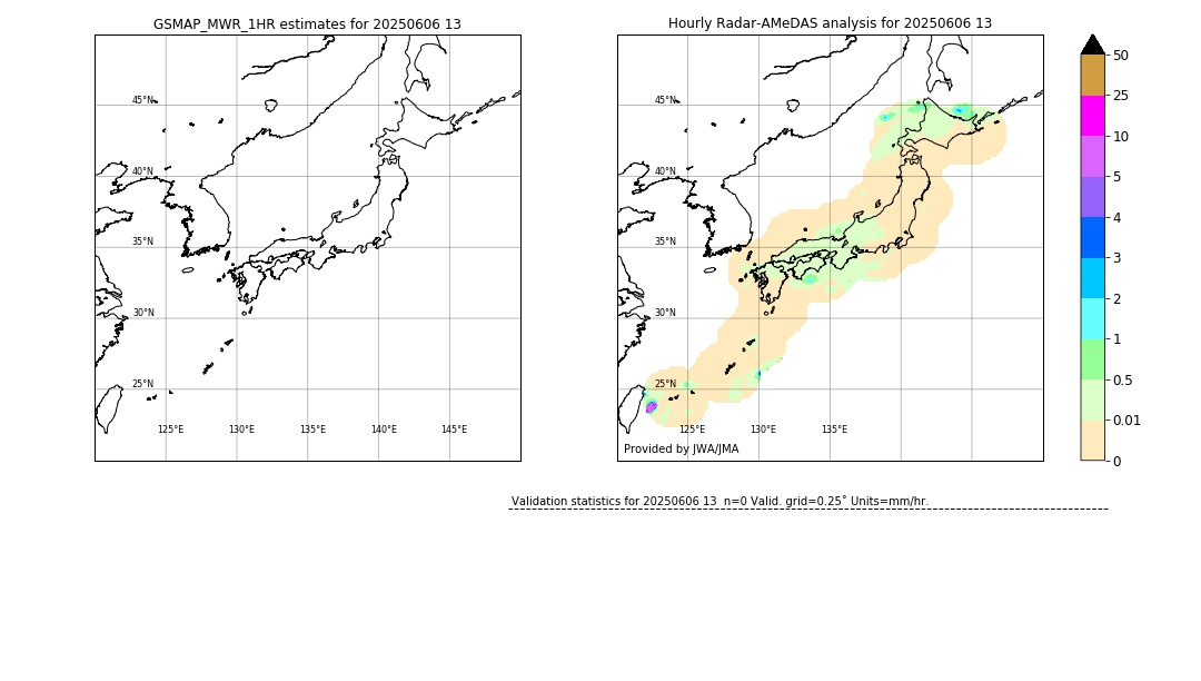 GSMaP MWR validation image. 2025/06/06 13