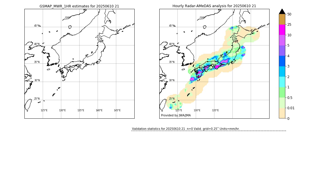 GSMaP MWR validation image. 2025/06/10 21
