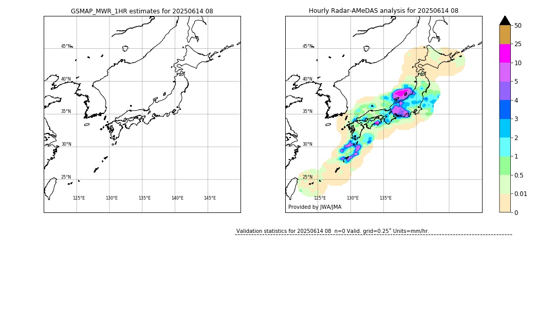 GSMaP MWR validation image. 2025/06/14 08