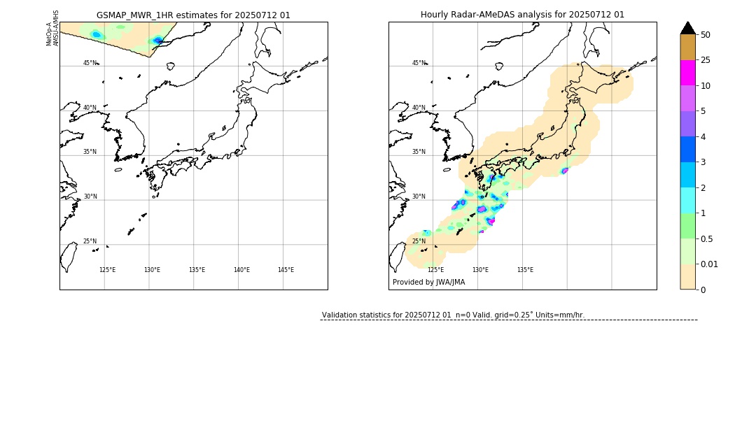 GSMaP MWR validation image. 2025/07/12 01