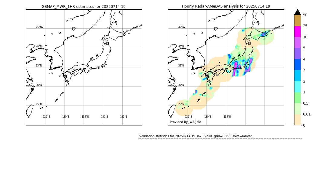 GSMaP MWR validation image. 2025/07/14 19