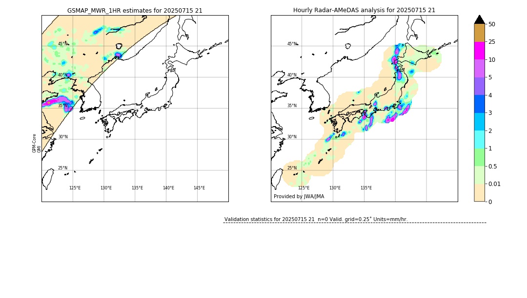 GSMaP MWR validation image. 2025/07/15 21