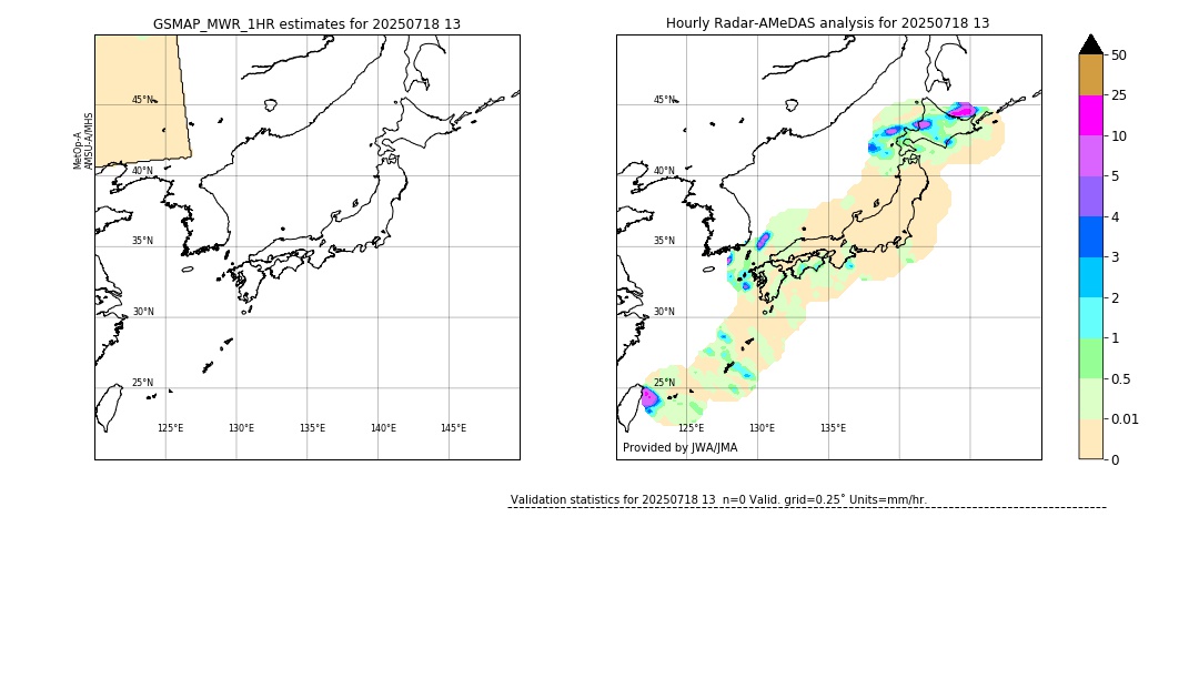 GSMaP MWR validation image. 2025/07/18 13