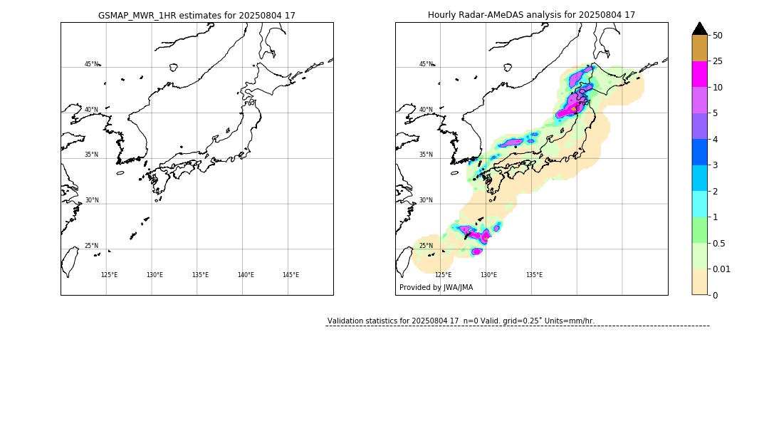 GSMaP MWR validation image. 2025/08/04 17