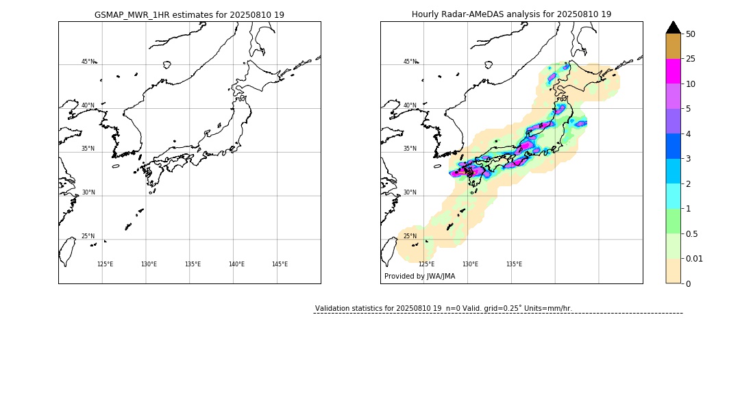 GSMaP MWR validation image. 2025/08/10 19
