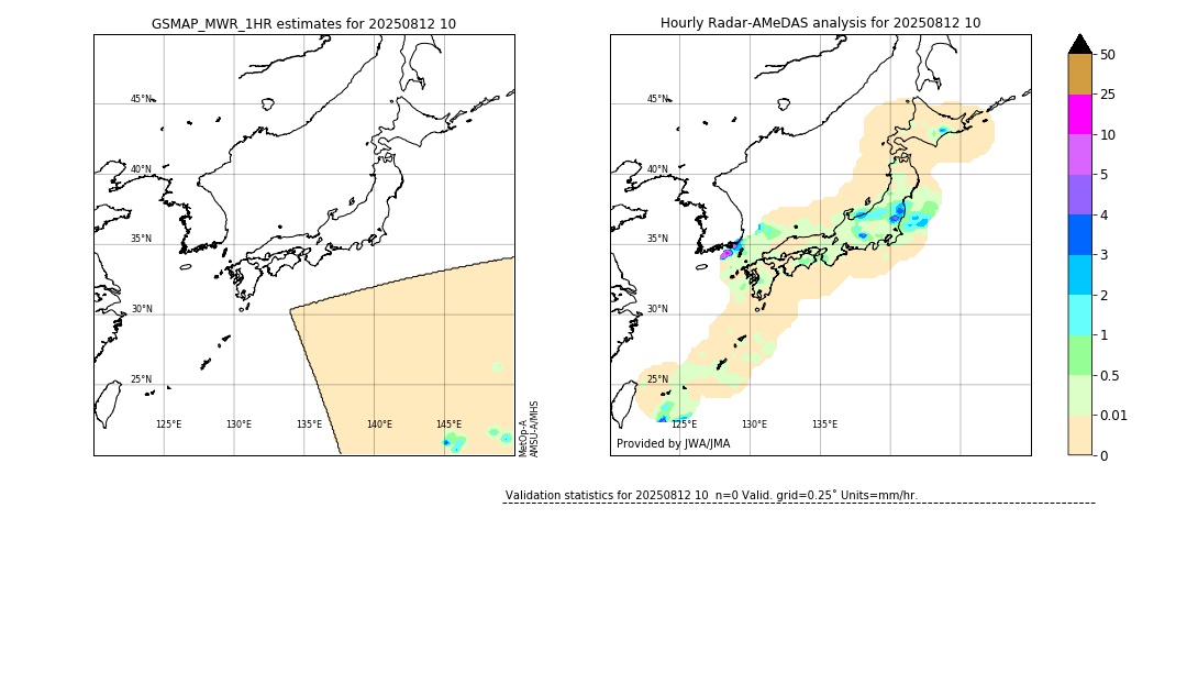 GSMaP MWR validation image. 2025/08/12 10