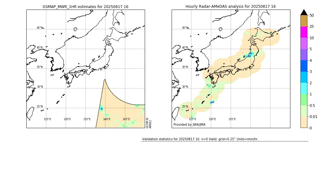 GSMaP MWR validation image. 2025/08/17 16