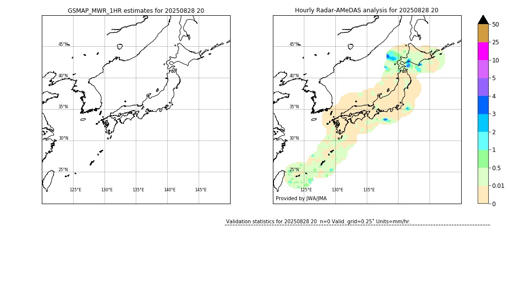 GSMaP MWR validation image. 2025/08/28 20