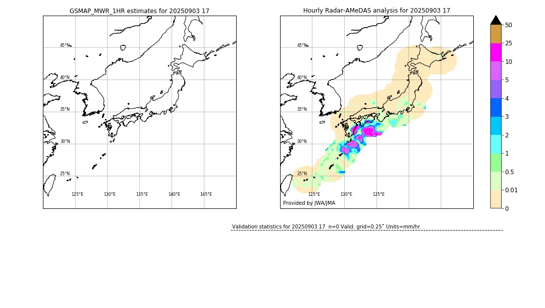 GSMaP MWR validation image. 2025/09/03 17
