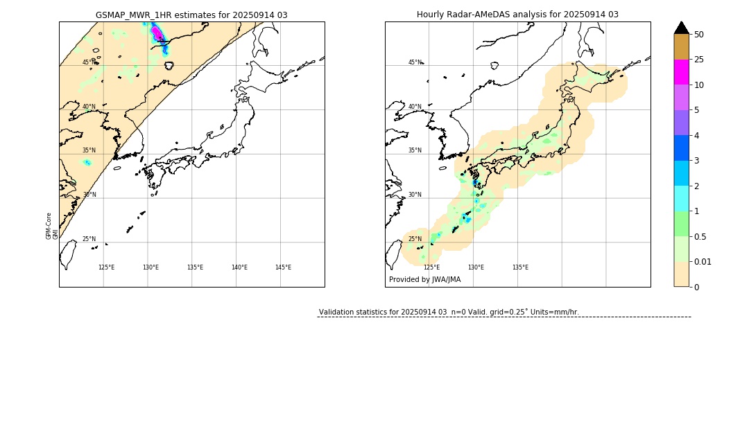 GSMaP MWR validation image. 2025/09/14 03