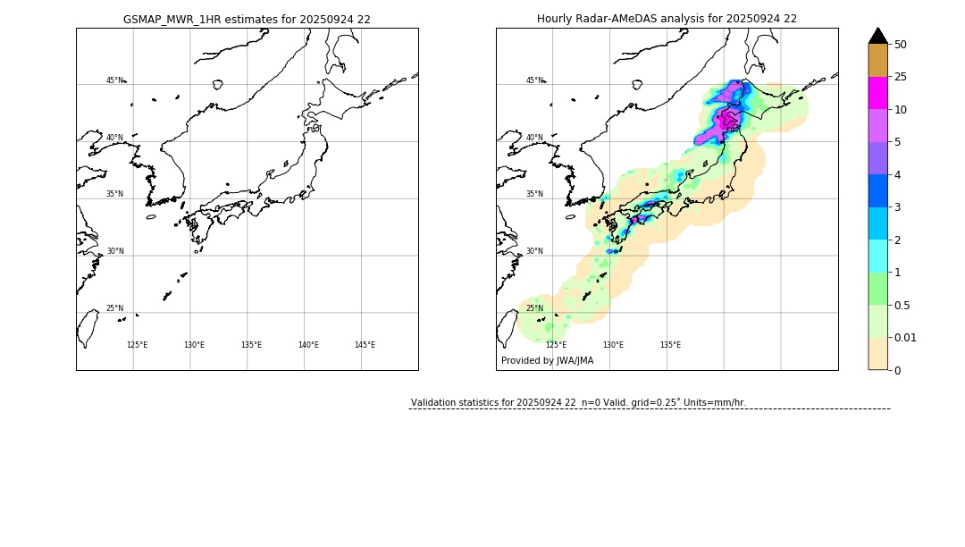 GSMaP MWR validation image. 2025/09/24 22