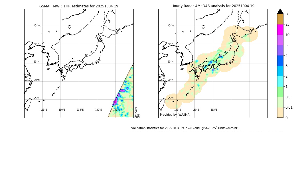 GSMaP MWR validation image. 2025/10/04 19