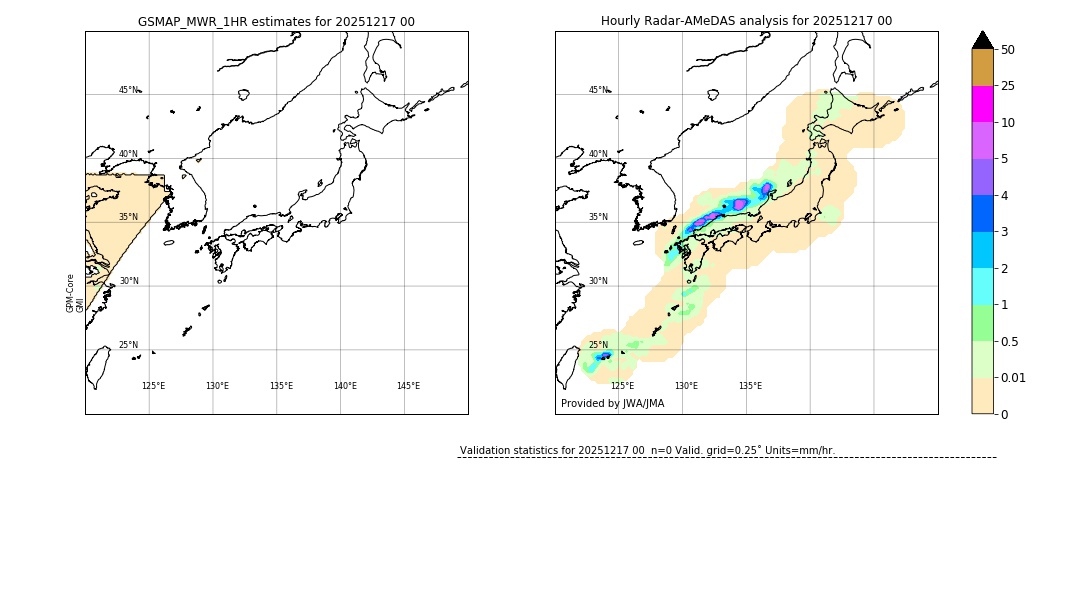 GSMaP MWR validation image. 2025/12/17 00