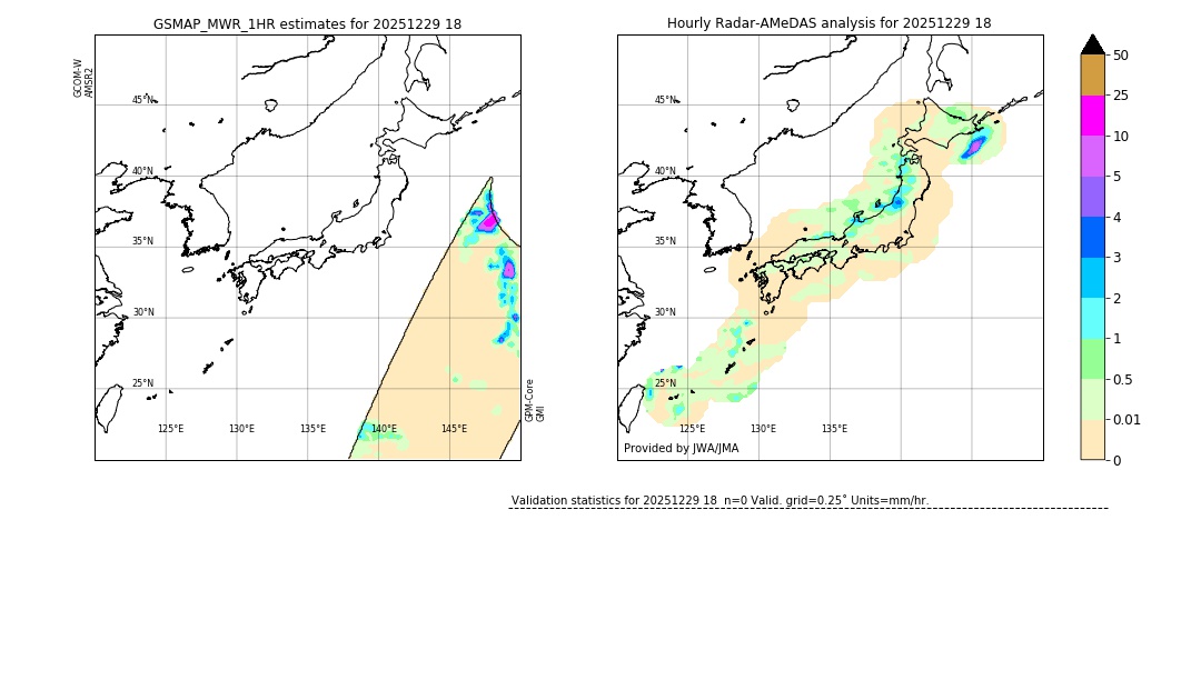 GSMaP MWR validation image. 2025/12/29 18