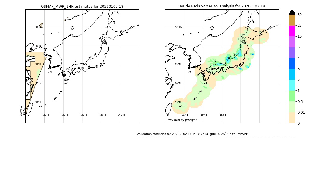 GSMaP MWR validation image. 2026/01/02 18