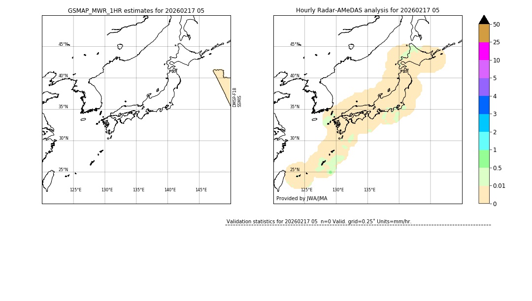 GSMaP MWR validation image. 2026/02/17 05