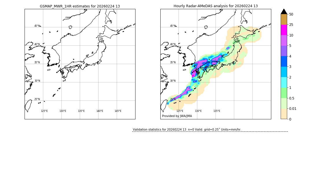 GSMaP MWR validation image. 2026/02/24 13