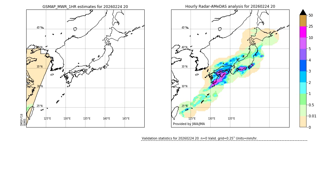 GSMaP MWR validation image. 2026/02/24 20