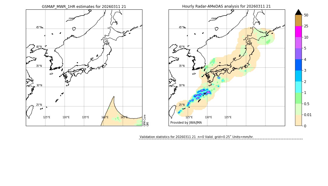 GSMaP MWR validation image. 2026/03/11 21