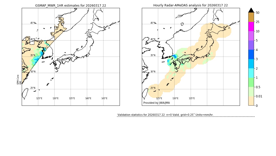 GSMaP MWR validation image. 2026/03/17 22