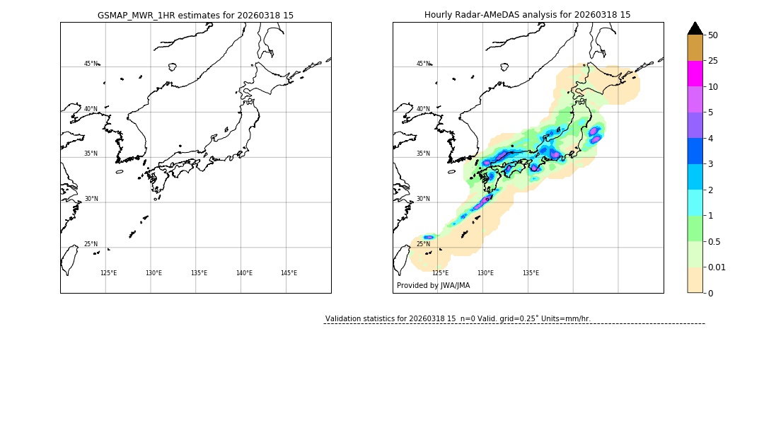 GSMaP MWR validation image. 2026/03/18 15