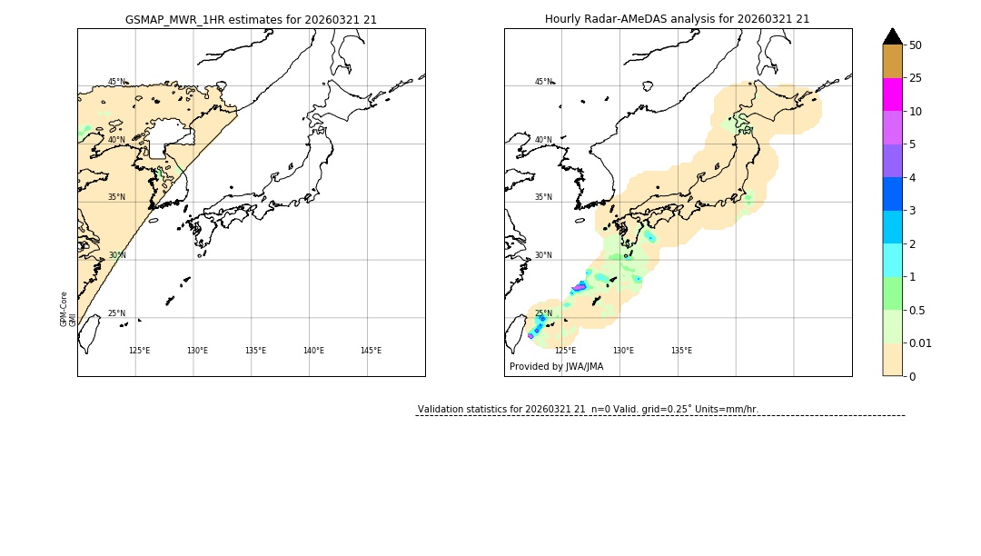 GSMaP MWR validation image. 2026/03/21 21