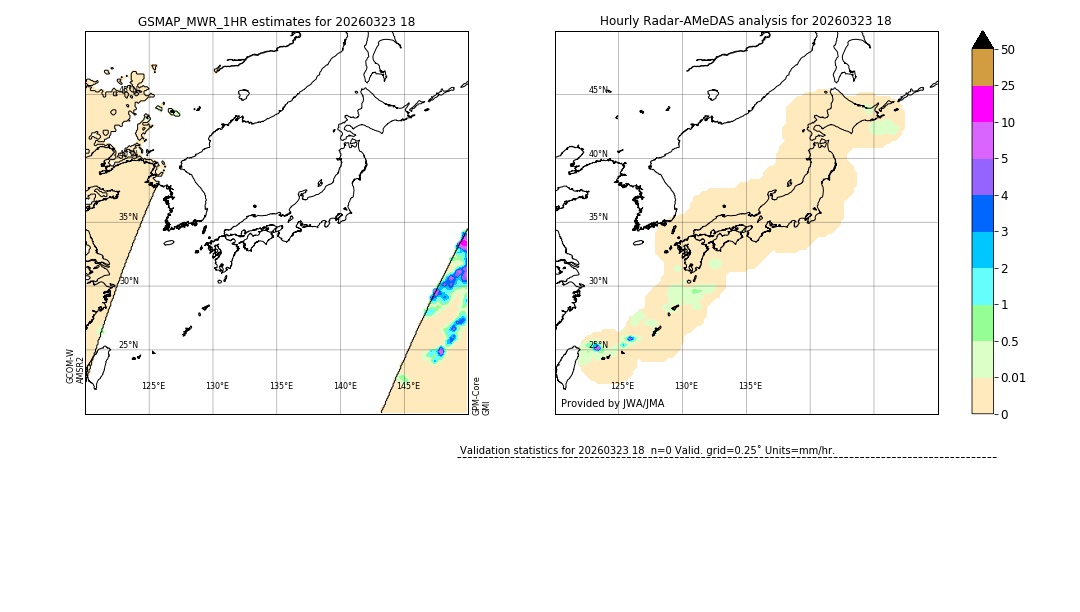 GSMaP MWR validation image. 2026/03/23 18