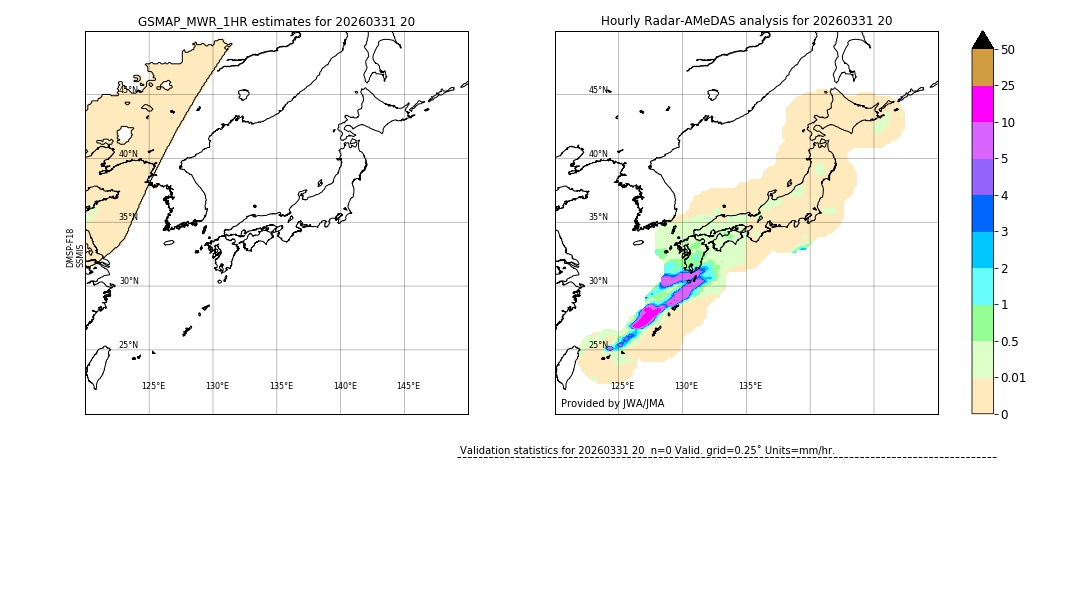 GSMaP MWR validation image. 2026/03/31 20