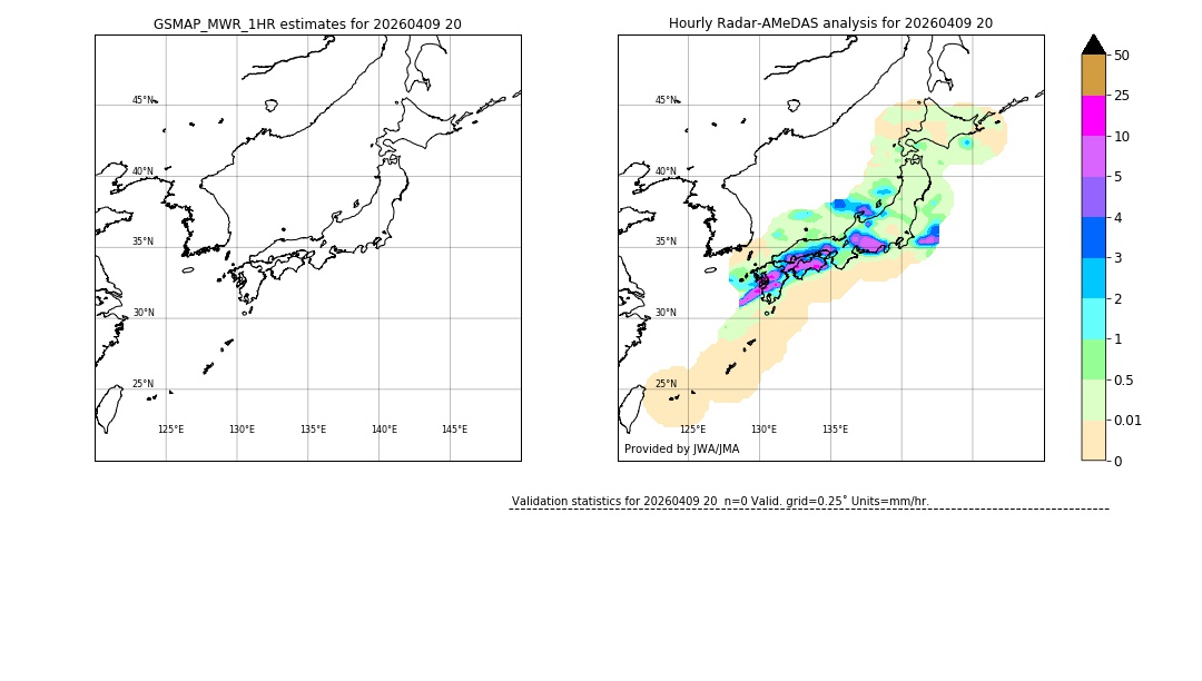 GSMaP MWR validation image. 2026/04/09 20