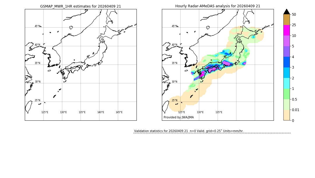 GSMaP MWR validation image. 2026/04/09 21