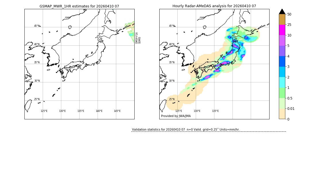 GSMaP MWR validation image. 2026/04/10 07