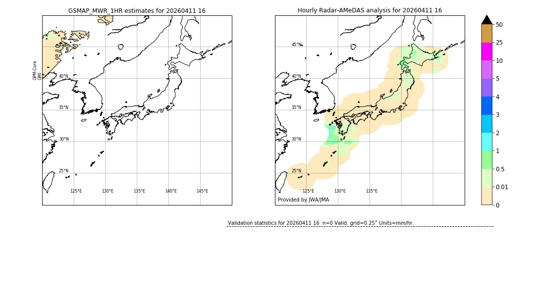 GSMaP MWR validation image. 2026/04/11 16