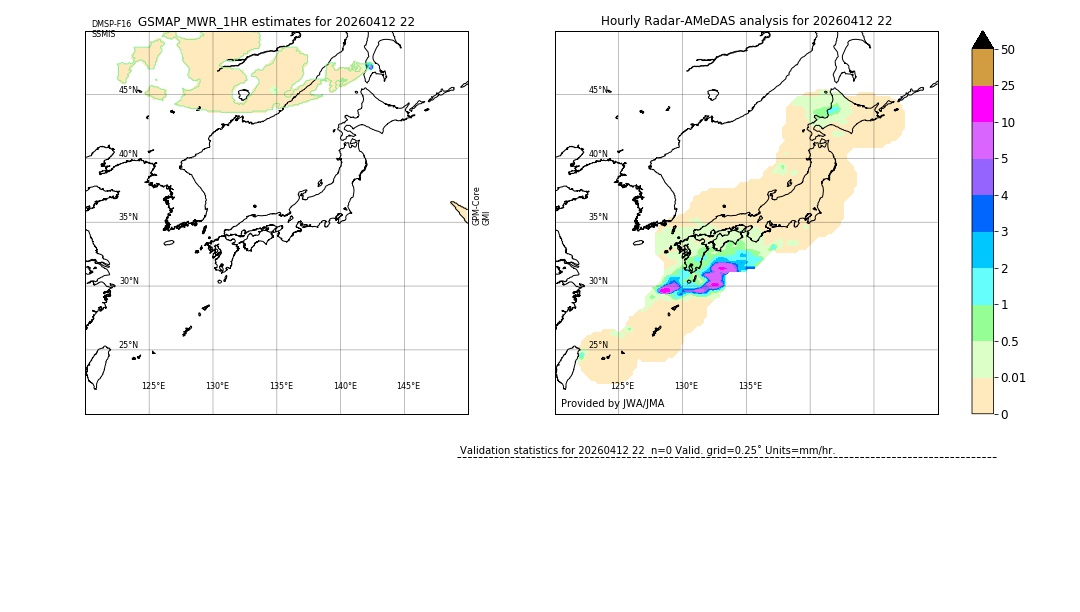 GSMaP MWR validation image. 2026/04/12 22