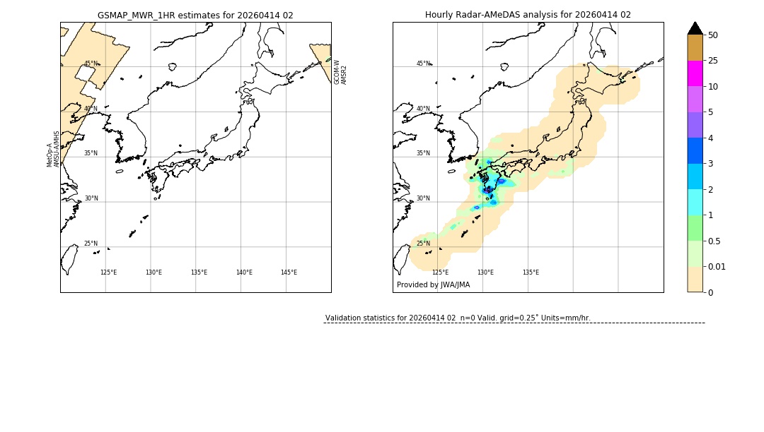 GSMaP MWR validation image. 2026/04/14 02