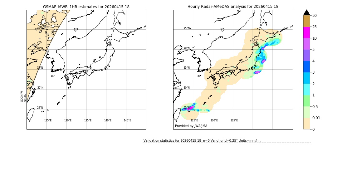 GSMaP MWR validation image. 2026/04/15 18