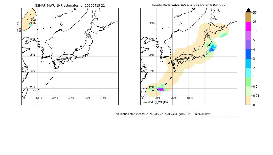 GSMaP MWR validation image. 2026/04/15 22
