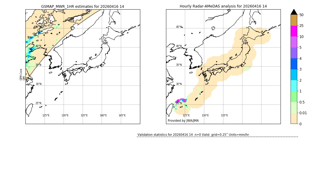 GSMaP MWR validation image. 2026/04/16 14