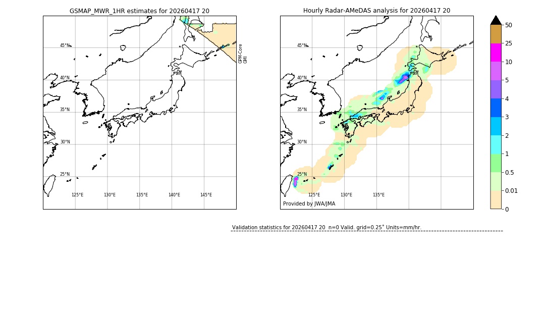 GSMaP MWR validation image. 2026/04/17 20