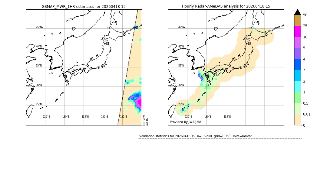 GSMaP MWR validation image. 2026/04/18 15