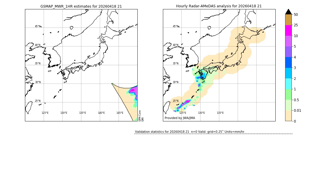 GSMaP MWR validation image. 2026/04/18 21